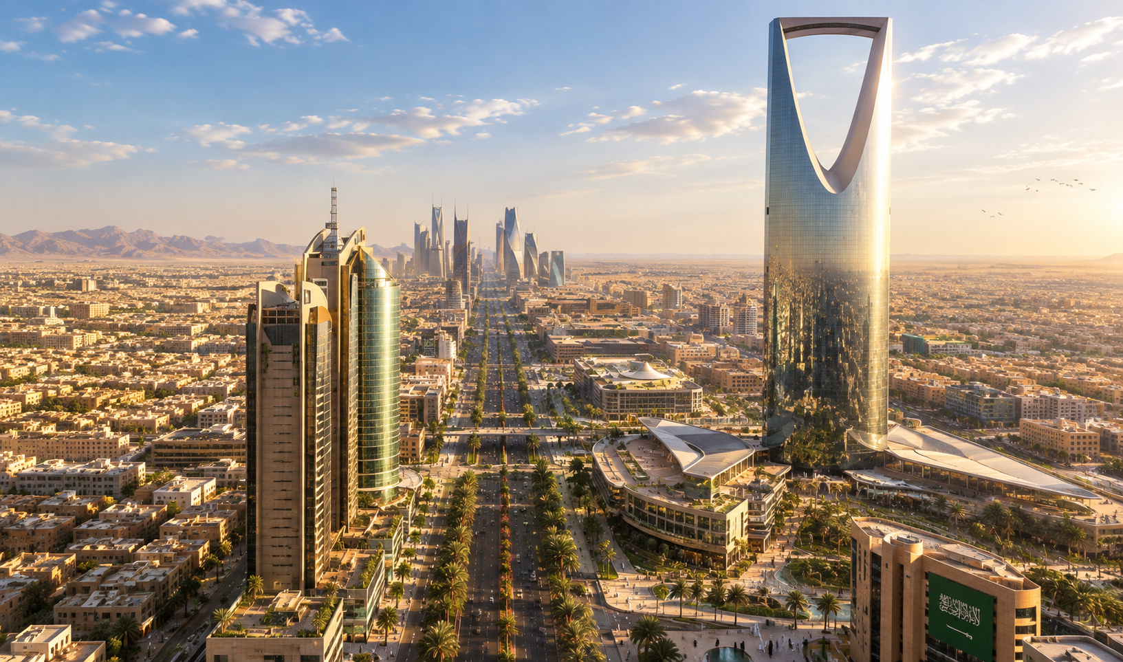 Riyadh skyline and Kingdom Centre